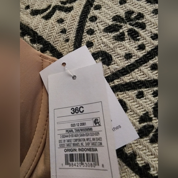 Auden Smooth Lightly Lined Comfort Wire Full Coverage Bra Adjustable Straps 36 C - Picture 2 of 8